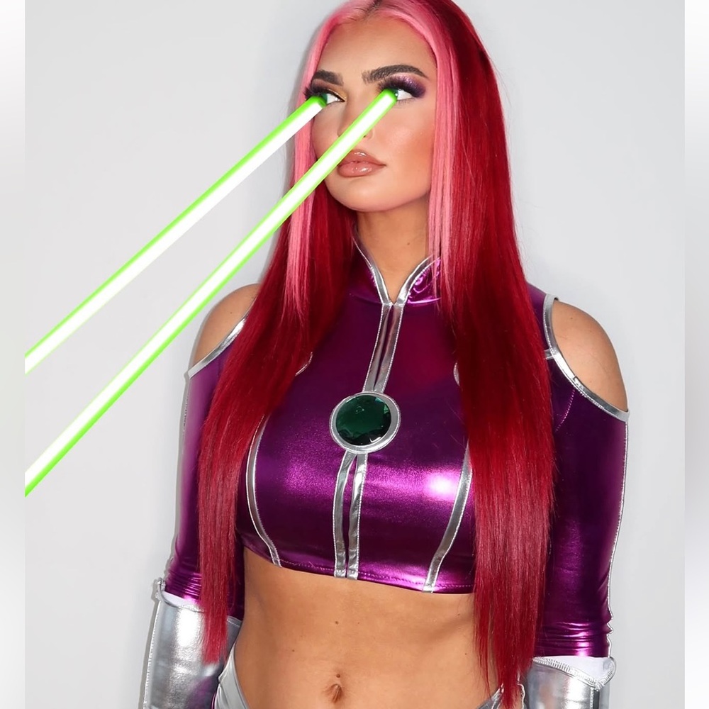 Starfire cosplay teen titans go alien Halloween costume size M - Picture 7 of 8